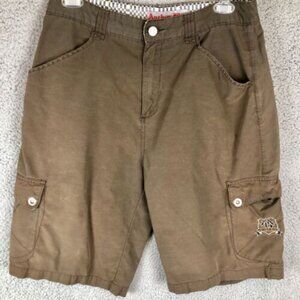 VTG y2k Anchor Blue‎ Cargo Shorts Mens SIze 34 Emboridered Baggy Skate Wideleg